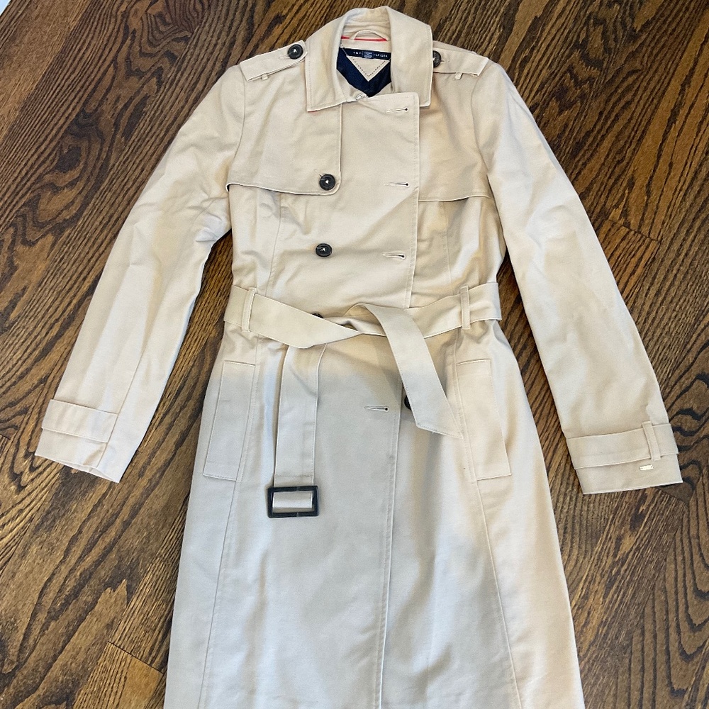 Beige Tommy Hilfiger Trench Coat